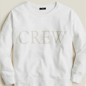 NWT RARE J. Crew Limited-edition original cotton terry CREW™ logo sweatshirt